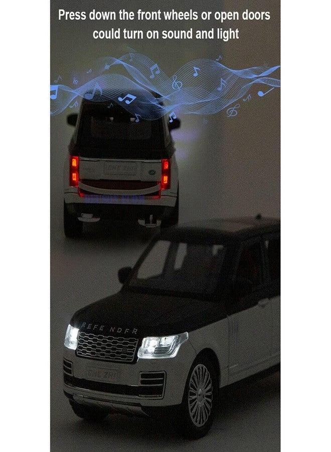 VARIYA ENTERPRISE® 1/24 Big Range Rover REFENDER Toy Car Metal Pull Back Diecast Car with Openable Door and Sound Light, Gifts Toys for Kids【 White 】 - Image 5